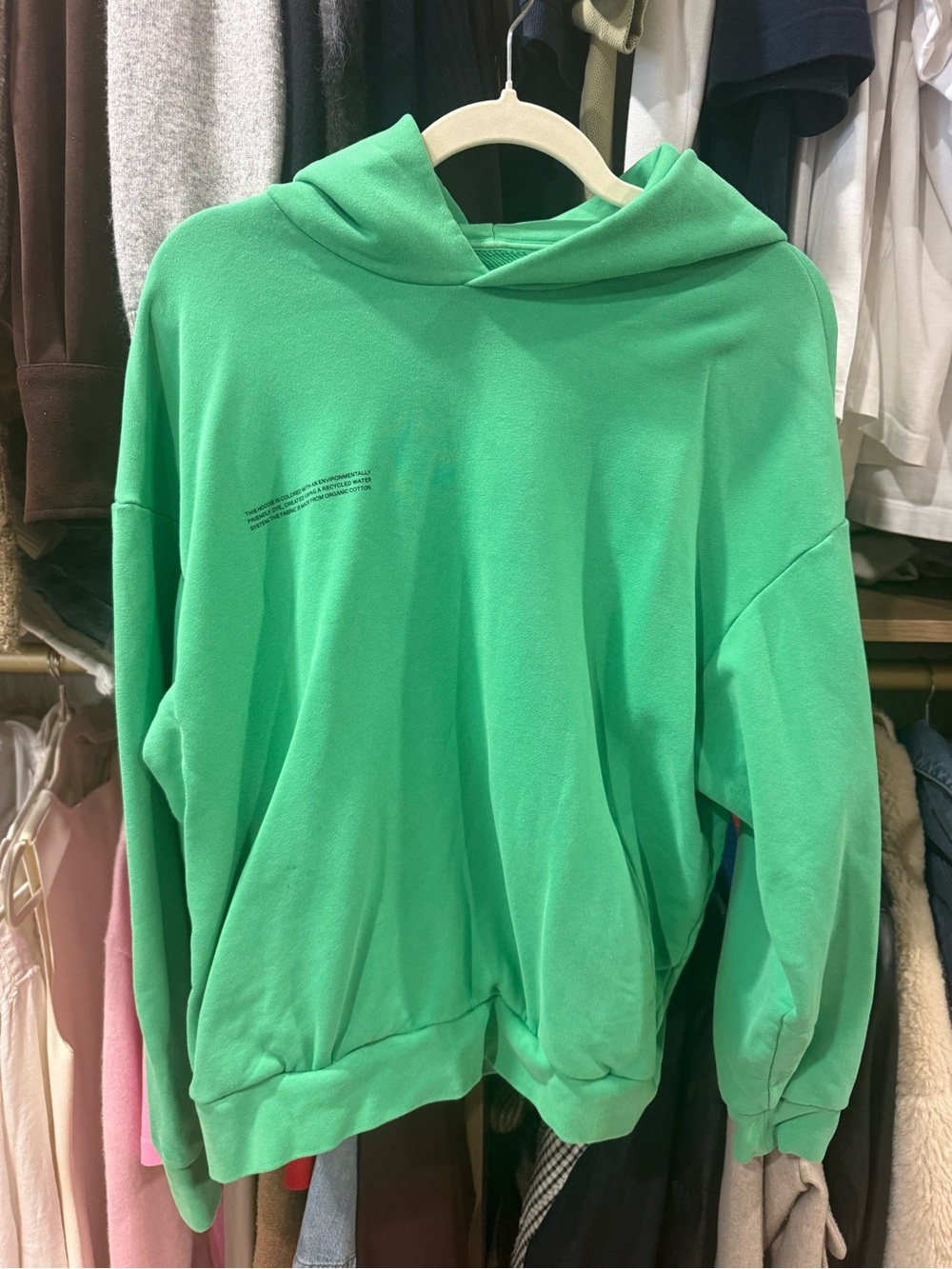 Pangaia Bright Green Pullover Hoodie